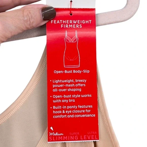 Assets Red Hot Label Spanx Open-Bust Body Slip Shaper Nude XL New with‎ Tags